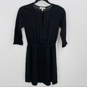💥Monteau Black Long Sleeve Dress‎ Ruffled Front